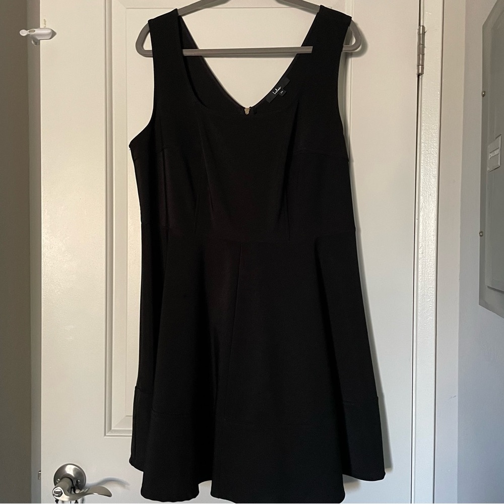 Black fit and flare dress